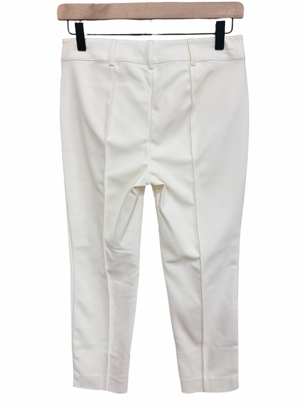 ST. JOHN Jennifer Ankle Pant Cream White Cropped Size 2 - Picture 8 of 13